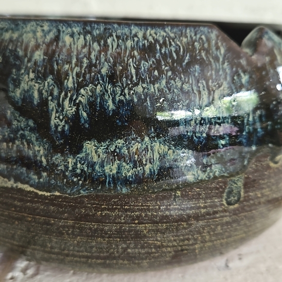 Studio Pottery Ceramic glazed knitting bowl - Picture 6 of 6